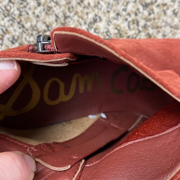 Sam Edelman Rust Red Packer Suede Ankle Bootie - Picture 8 of 10